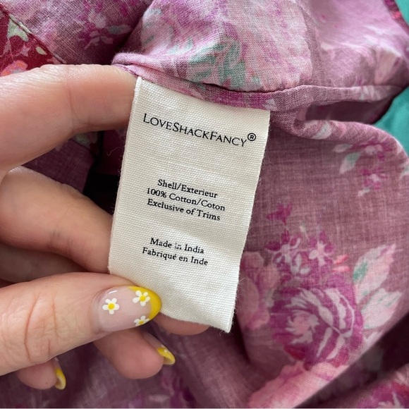 LoveShackFancy X REVOLVE Morrison Spiced Apple Red Cottagecore Peasant Top NWT M - Picture 11 of 12